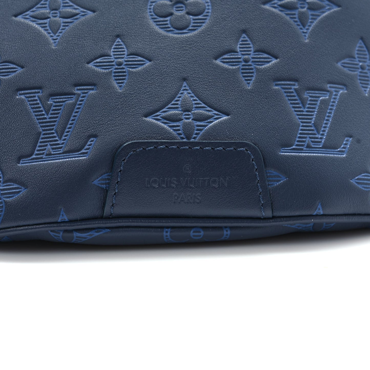 Calfskin Monogram Shadow Discovery Bumbag PM Blue