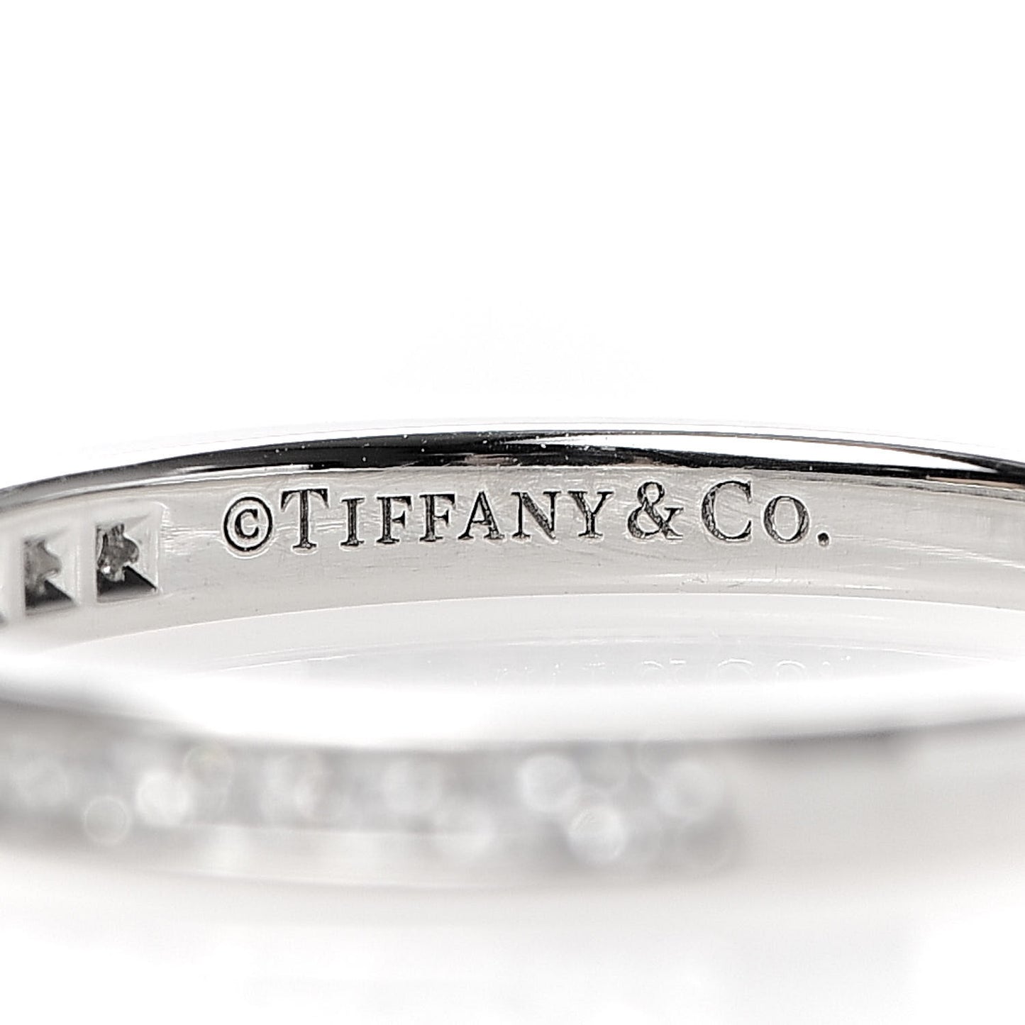 Platinum Diamond .22ctw Half Circle Wedding Band Ring 52 6
