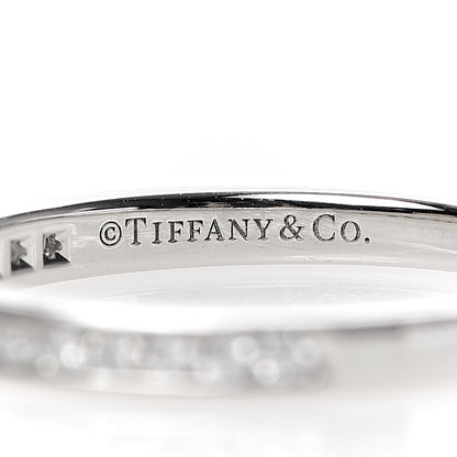 Tiffany Platinum Diamond .22ctw Half Circle Wedding Band Ring 52 6 4 of 5