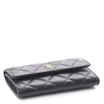 Chanel Lambskin Quilted Flap Card Holder Black 4 of 8
