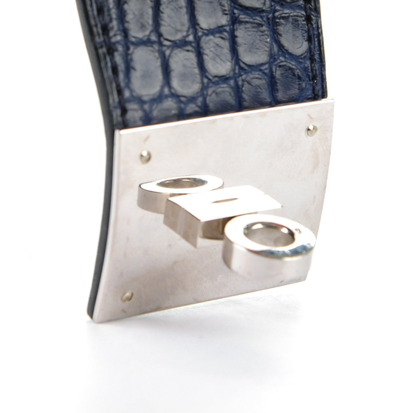 Matte Alligator Kelly Dog Cuff Bleu De Malte