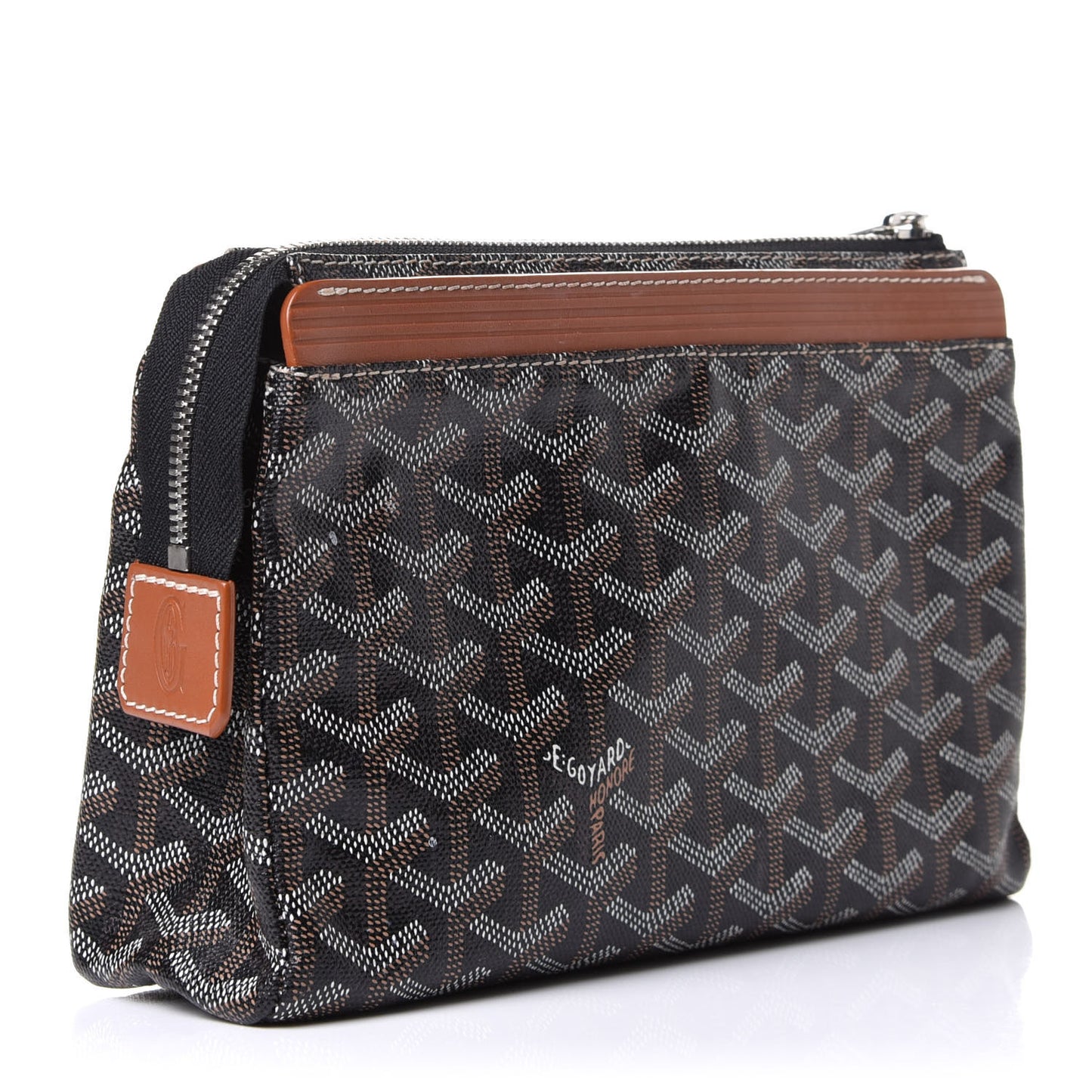 Goyardine Miroir Toiletry Bag PM Black Gold