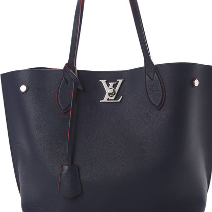 Louis Vuitton Calfskin Lockme Go Tote Marine Rouge 7 of 9