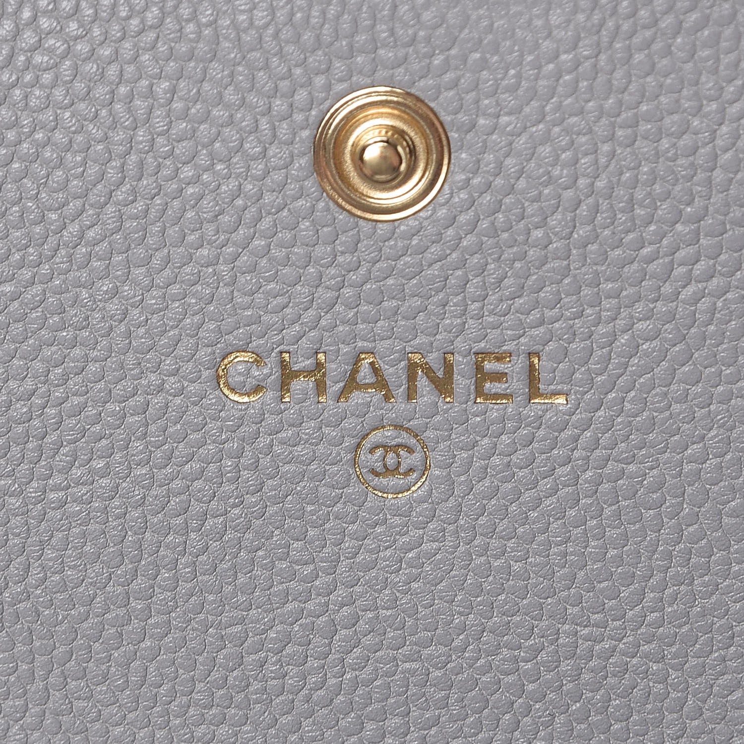 Chanel Caviar Quilted Boy Flap Wallet Grey 6 of 10