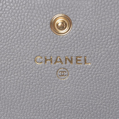 Chanel Caviar Quilted Boy Flap Wallet Grey 6 of 10