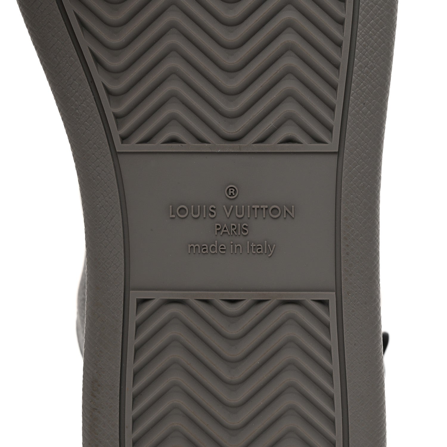 Louis Vuitton Calfskin Monogram Eclipse Mens Rivoli High Top Sneakers 10 10 Black Grey 8 of 8