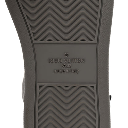 Louis Vuitton Calfskin Monogram Eclipse Mens Rivoli High Top Sneakers 10 10 Black Grey 8 of 8