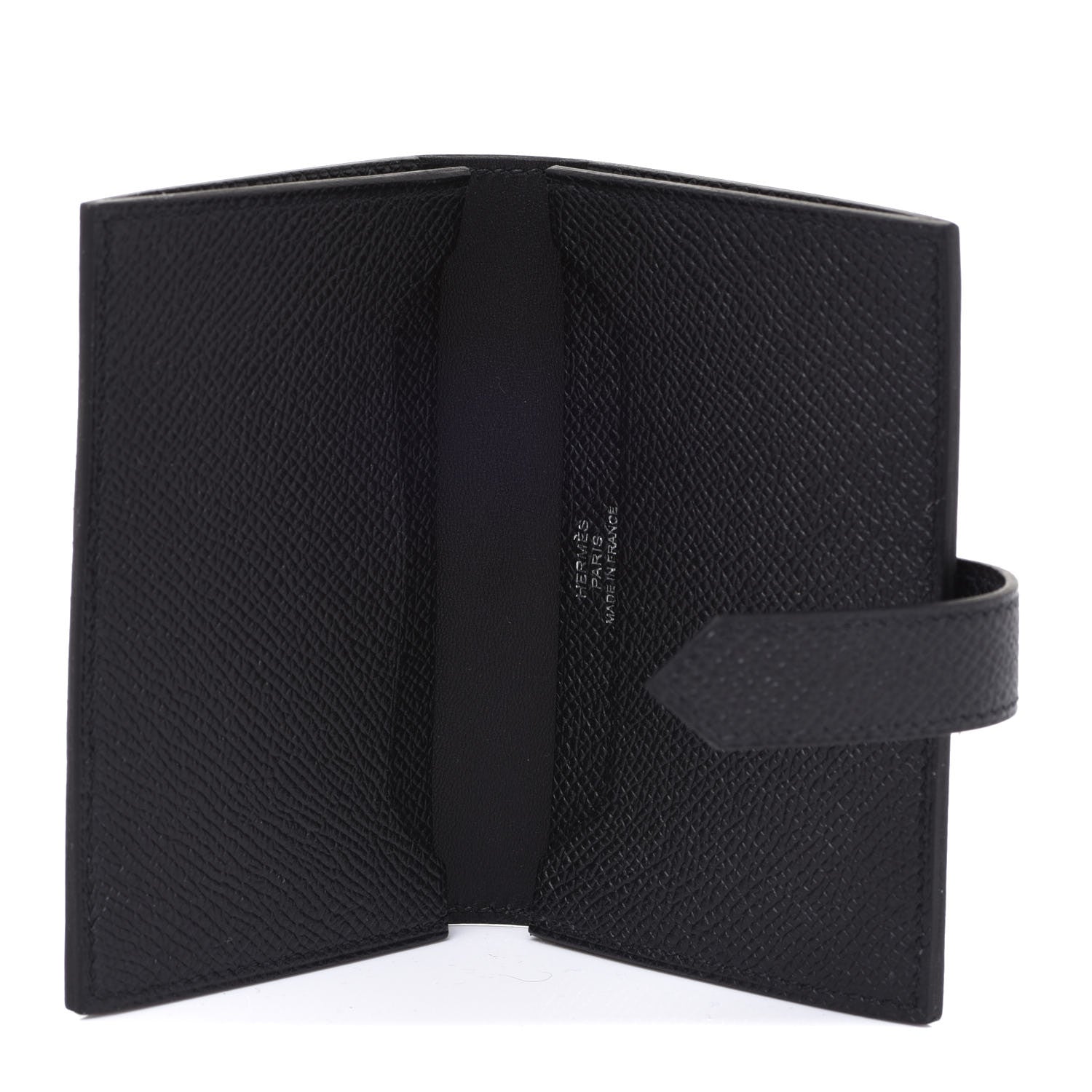 Hermes Epsom Monochrome Bearn Card Holder Wallet Black 5 of 7