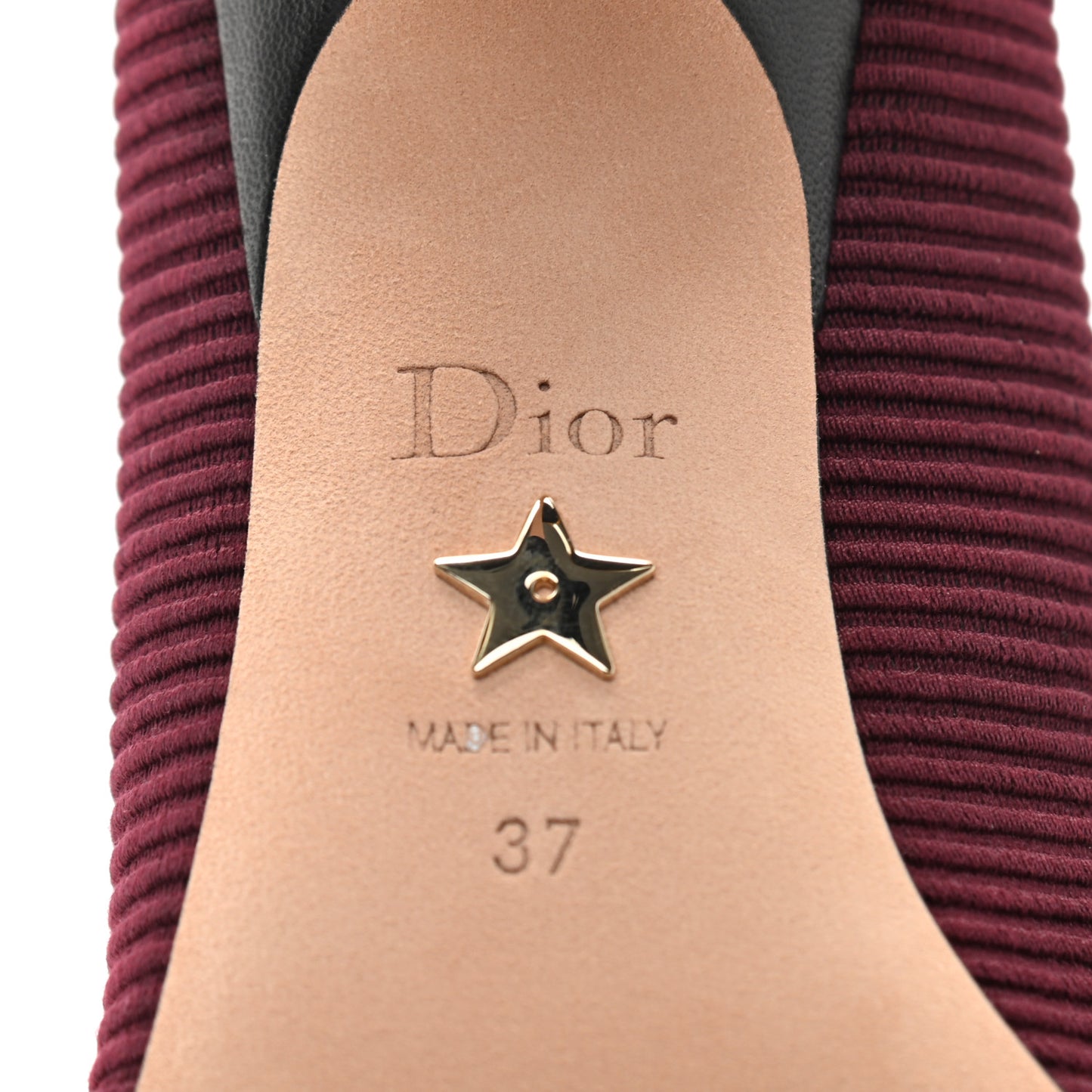 Technical Canvas Ribbon Embroidered J'Adior 65mm Pumps 37 Rouge Black