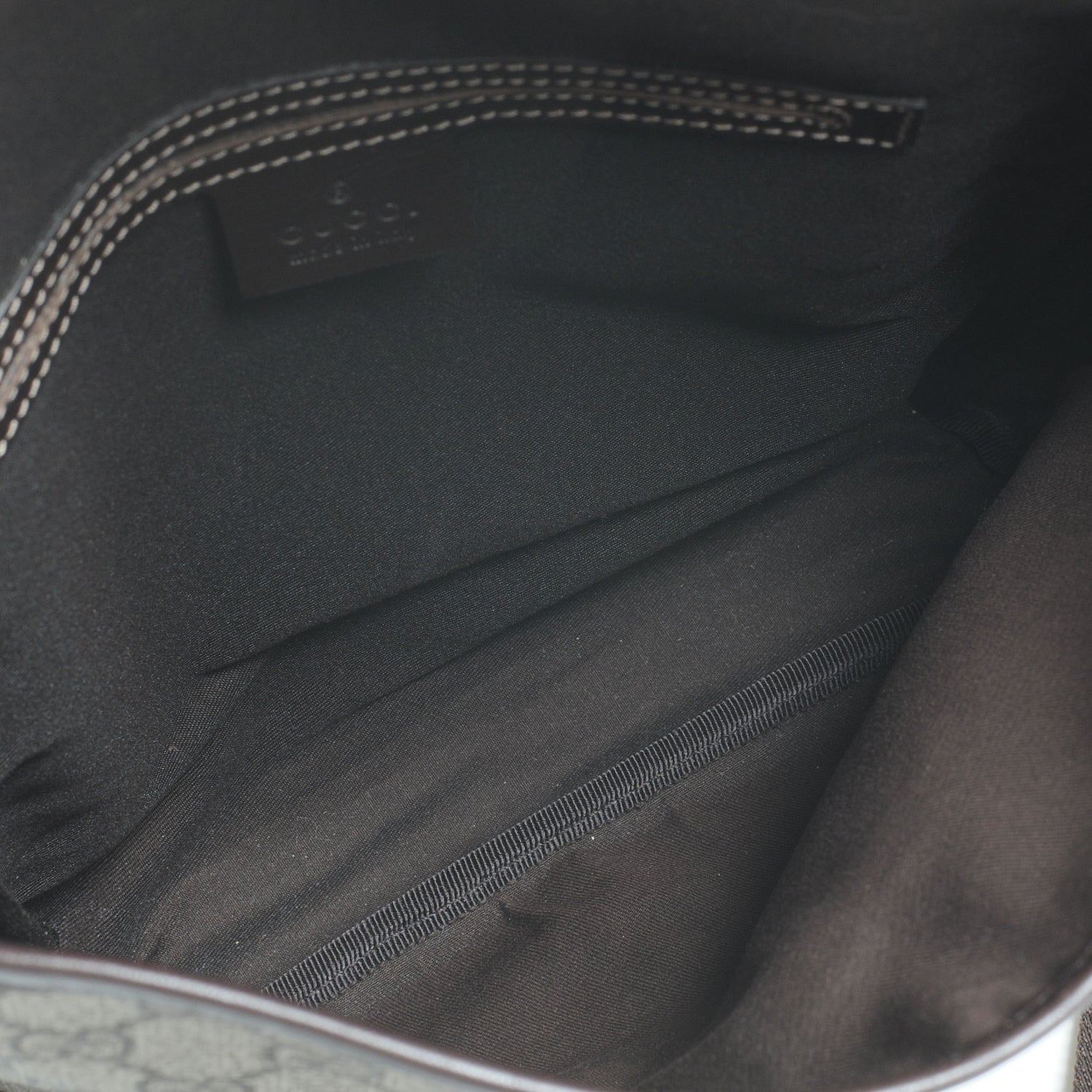 Gucci GG Supreme Monogram Selleria Calfskin Small Flap Messenger Bag Beige Ebony Cocoa Dark Chocolate 8 of 8