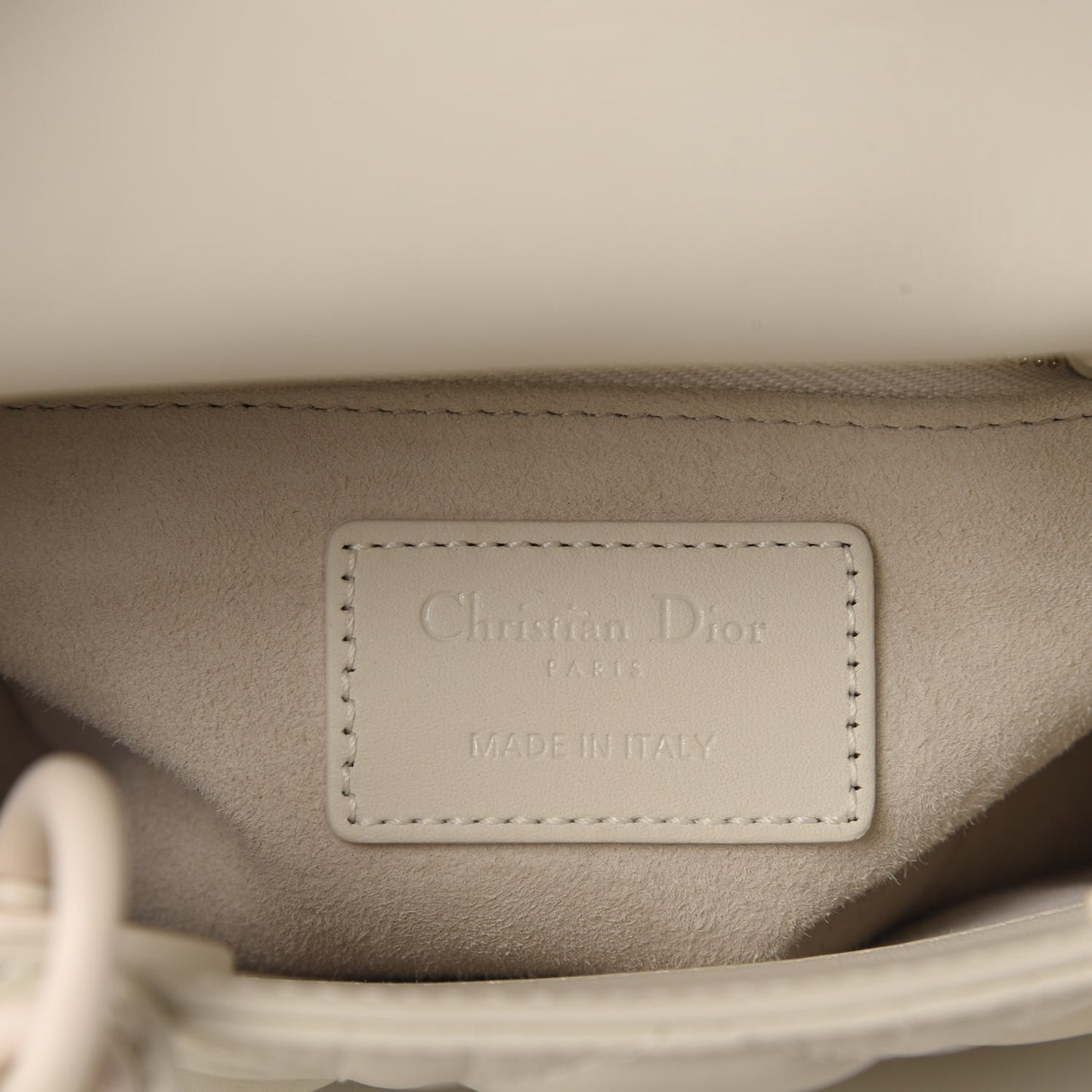 Ultra Matte Calfskin Cannage Mini Lady Dior White