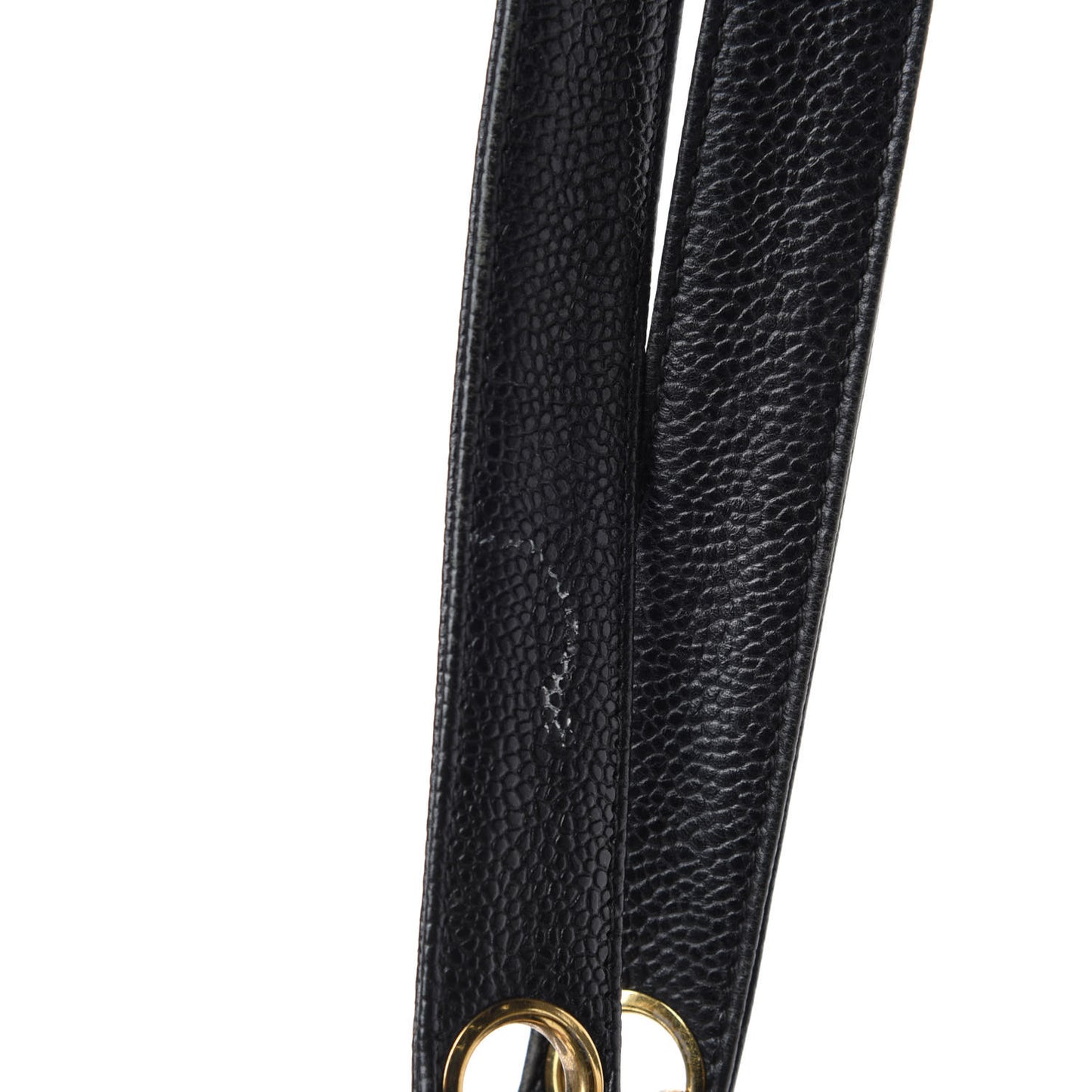 Caviar Flap Shoulder Bag Black