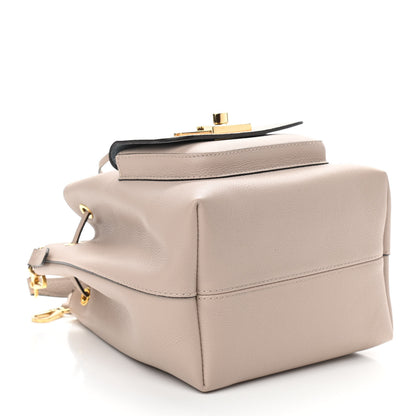 Louis Vuitton Grained Calfskin Lockme Bucket Greige 4 of 9