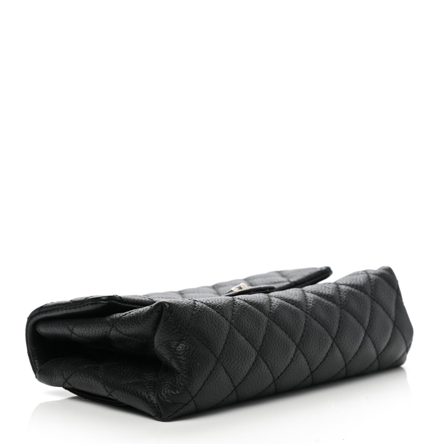 Grained Calfskin Quilted 2.55 Reissue Flap Belt Bag Clutch Black