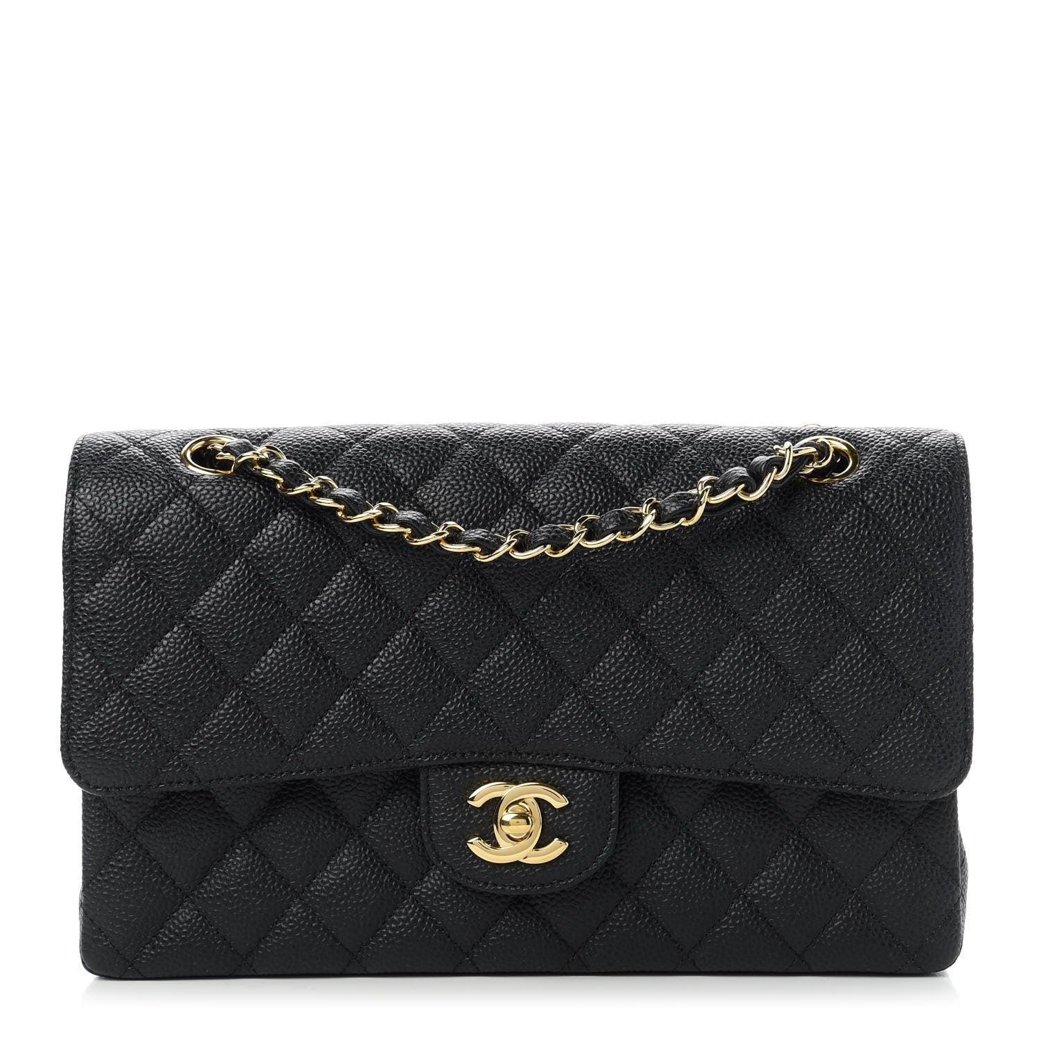 Chanel Caviar Quilted Medium Double Flap Black 1 of 11