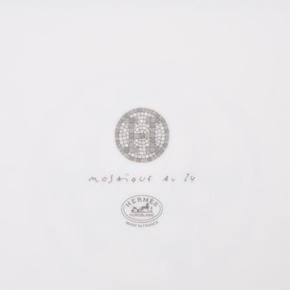 Hermes Porcelain Mosaique Au 24 Sushi Plate Platine 5 of 7
