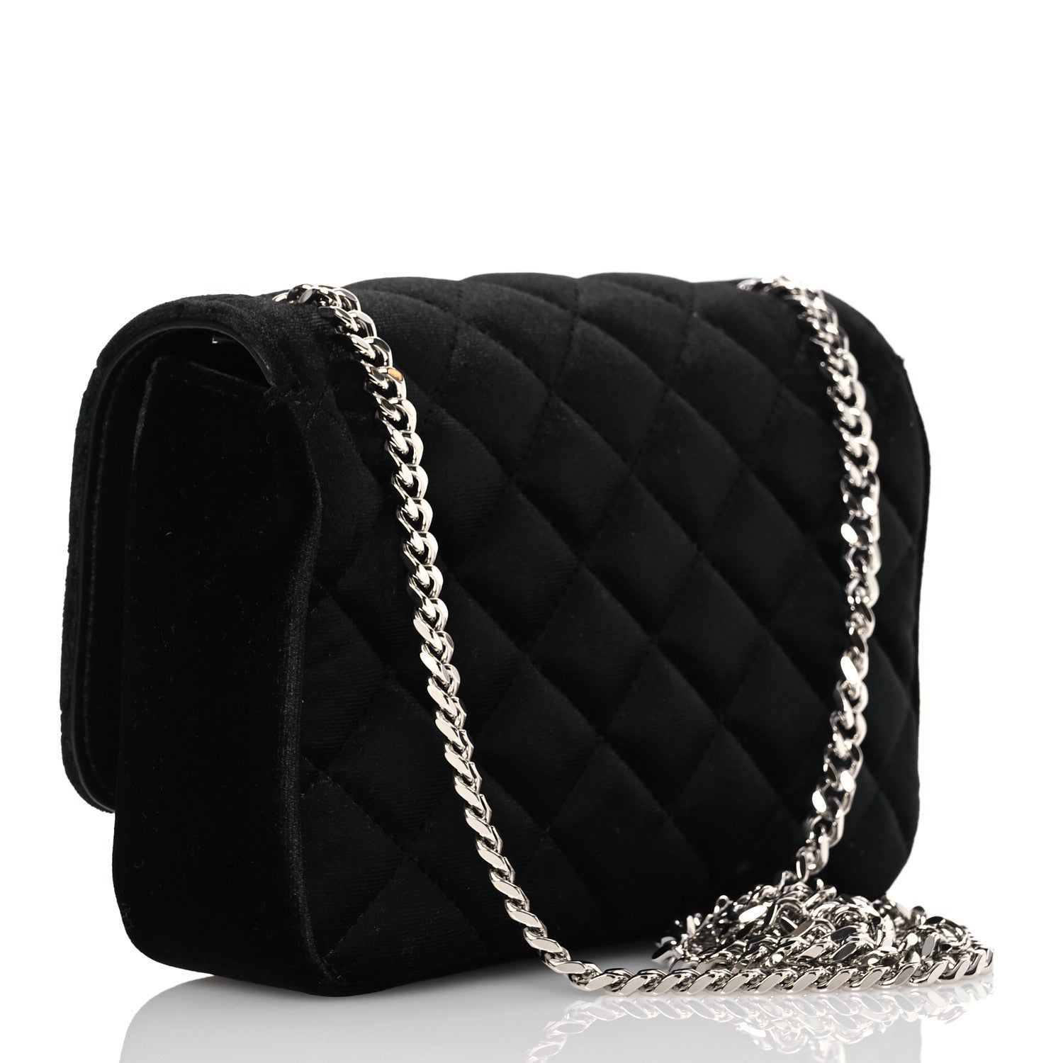 Versace Velvet Quilted Icon Crossbody Bag Black 3 of 13