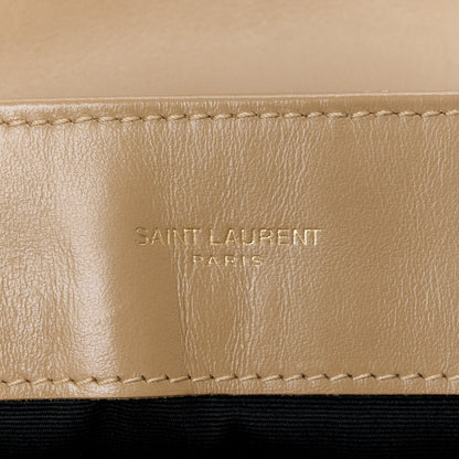 Saint Laurent Calfskin Y Quilted Monogram Medium Loulou Chain Satchel Dark Beige 7 of 13