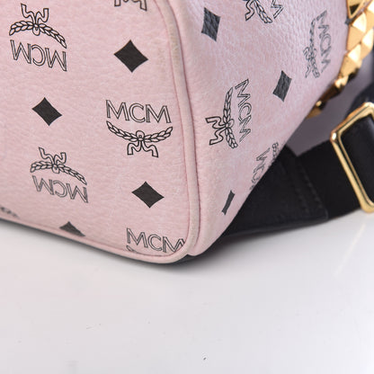 MCM Visetos Small Side Stud Stark Backpack Light Pink 14 of 16