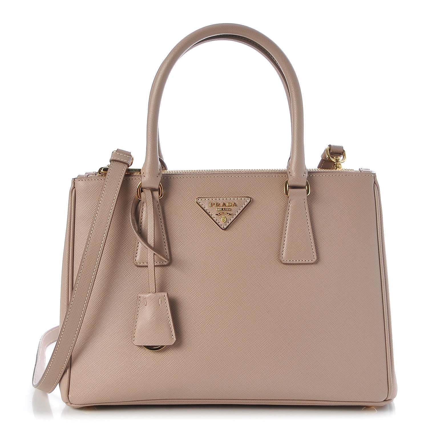 Prada Saffiano Small Galleria Double Zip Tote Cammeo 1 of 9