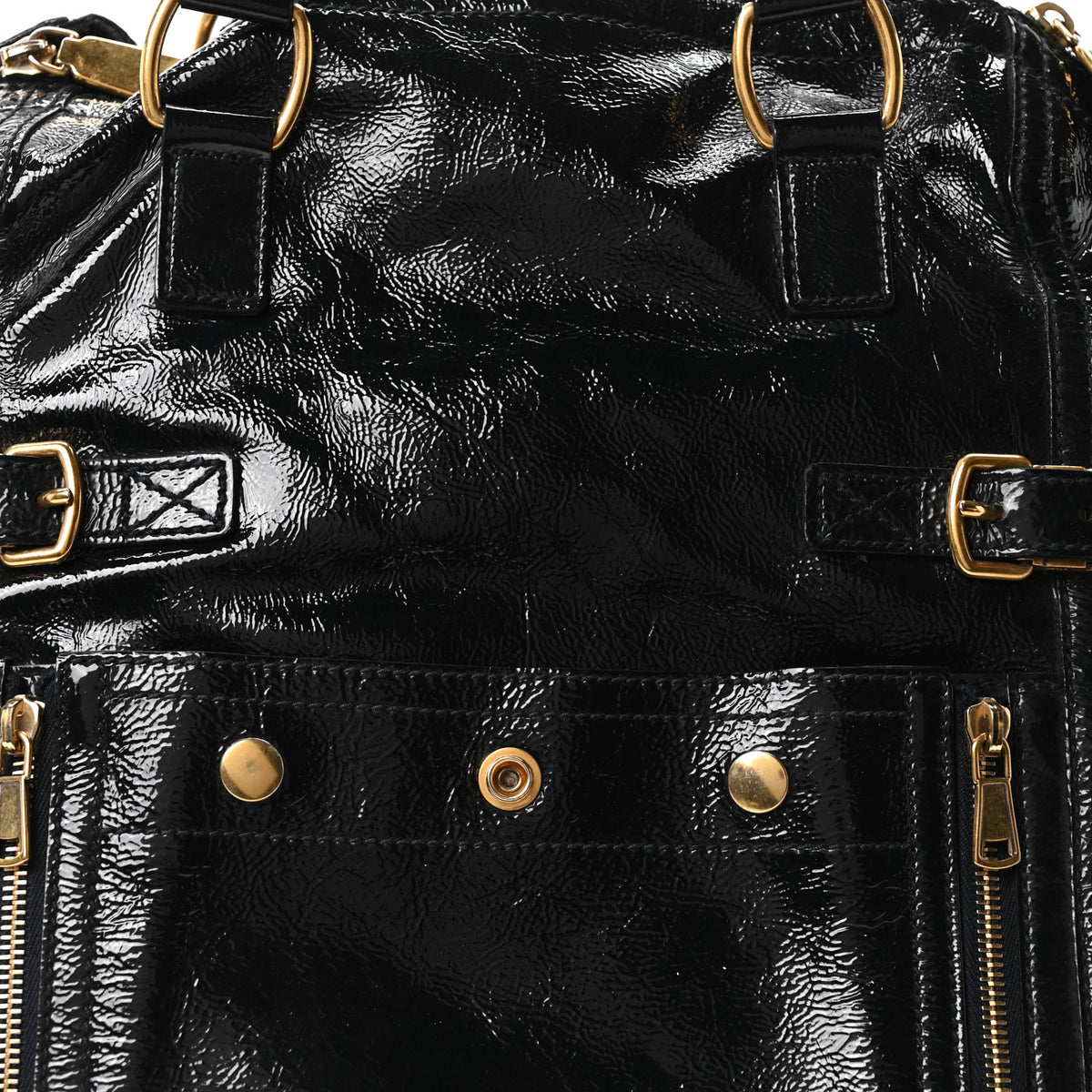 Saint Laurent Patent Large Downtown Tote Black 8 of 10