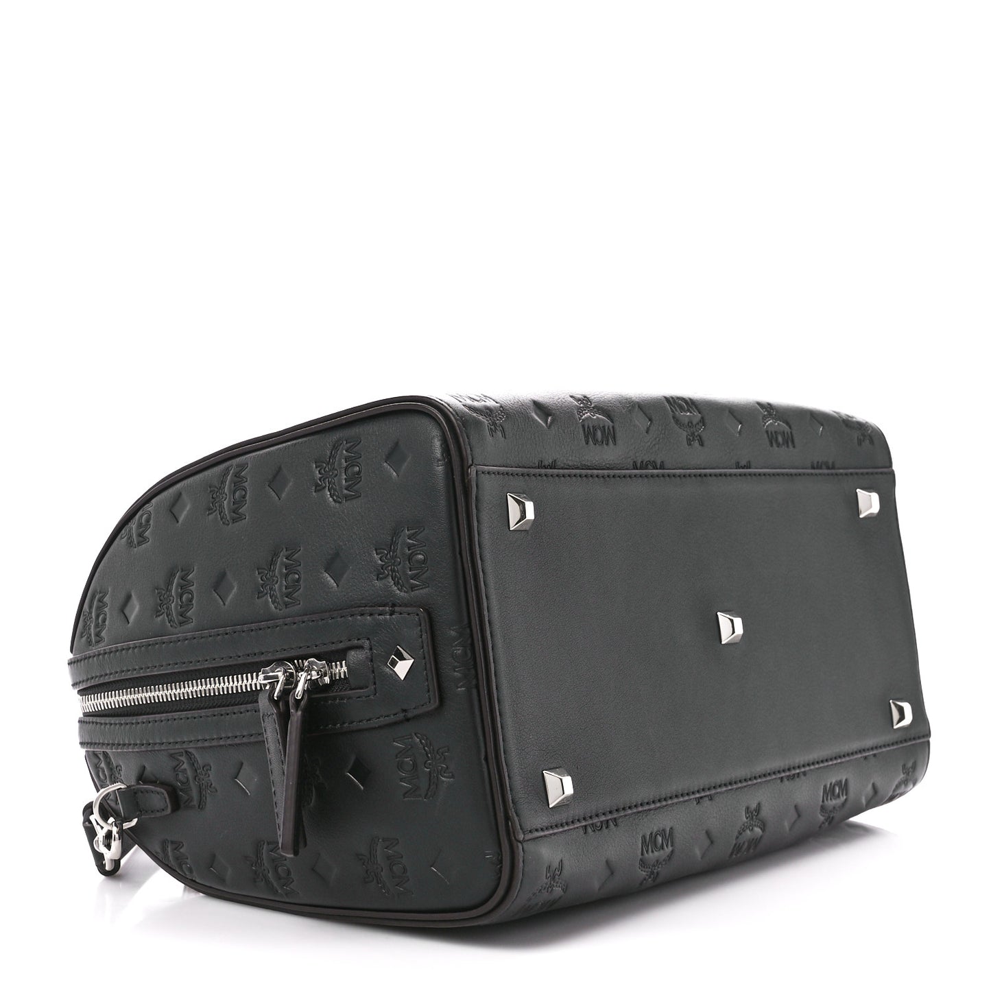 Calfskin Ottomar Monogram Essential Boston Bag Black