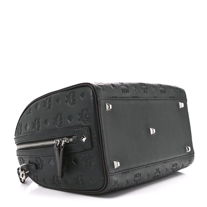 MCM Calfskin Ottomar Monogram Essential Boston Bag Black 4 of 11