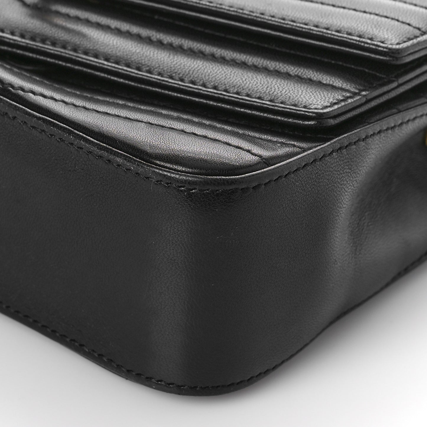 Lambskin Matelasse Chevron Monogram Small Sulpice Bag Black