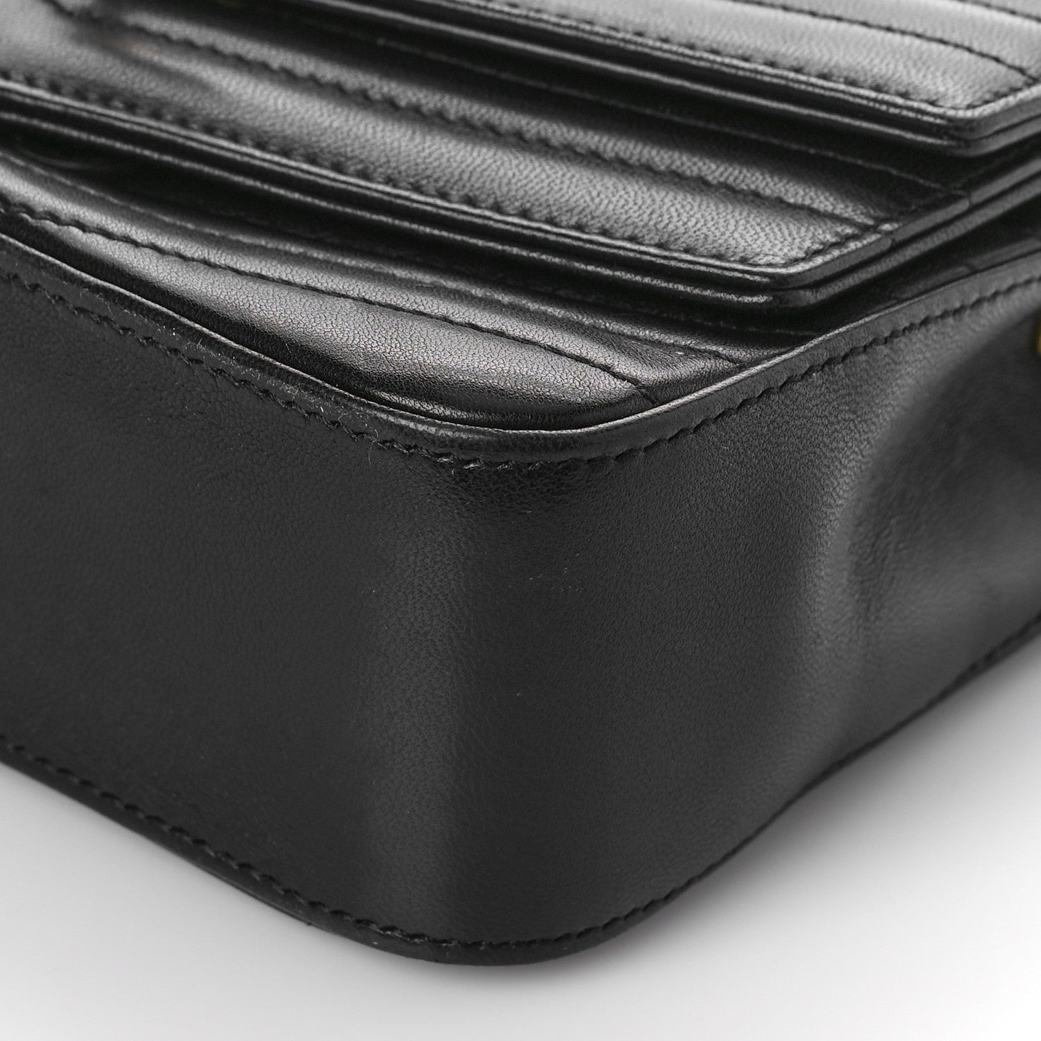 Saint Laurent Lambskin Matelasse Chevron Monogram Small Sulpice Bag Black 9 of 10
