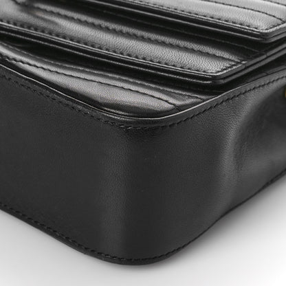 Saint Laurent Lambskin Matelasse Chevron Monogram Small Sulpice Bag Black 9 of 10