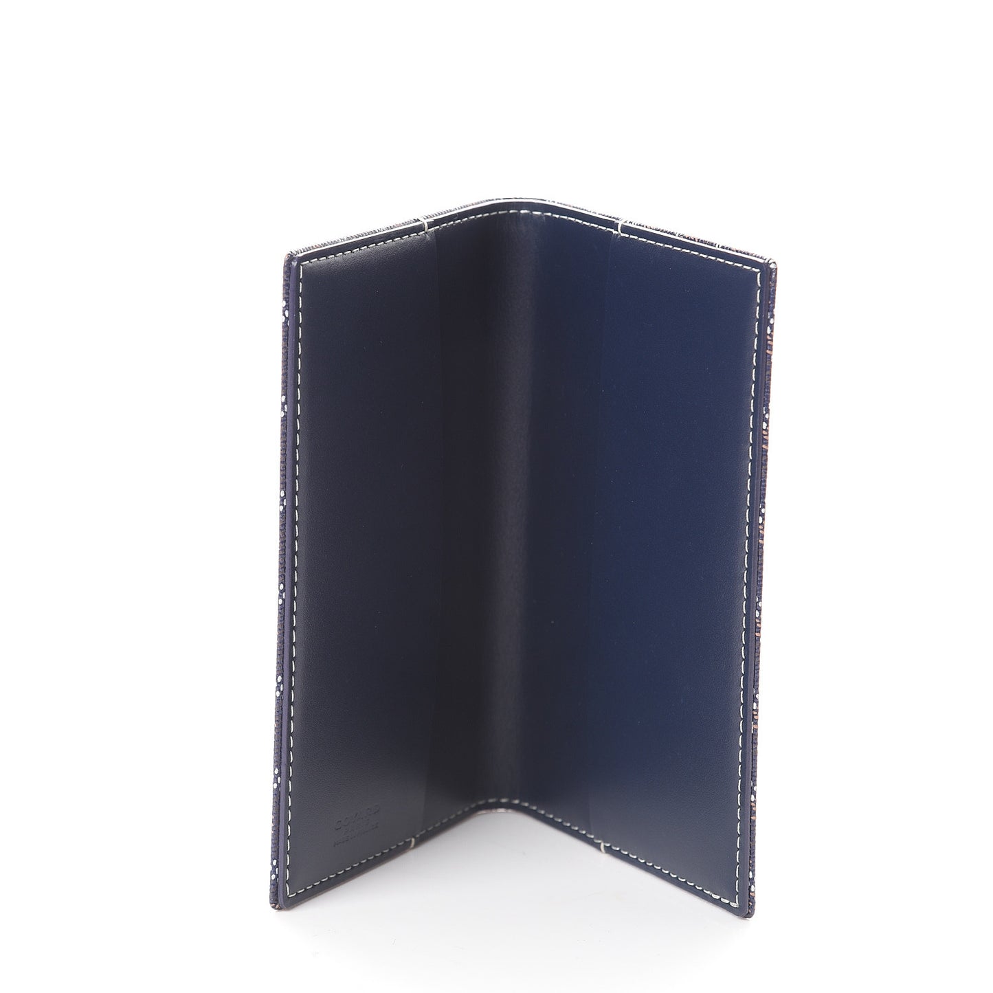 Goyardine Passport Holder Navy