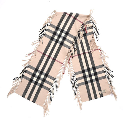 Burberry Cashmere House Check Fringe Scarf Stone 3 of 6