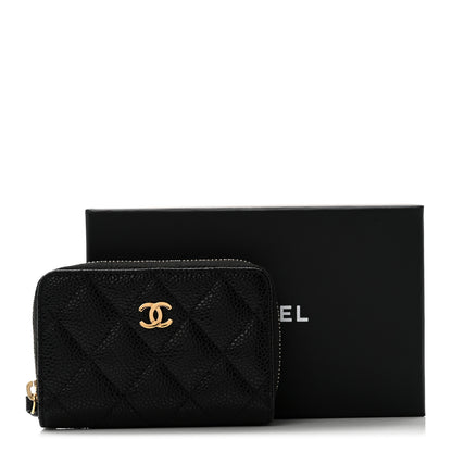 Chanel Caviar Quilted Zip Coin Purse Black 8 of 8