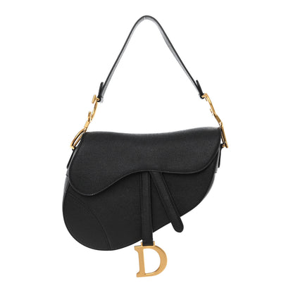 Christian Dior Grained Calfskin Saddle Bag Black 1 of 11