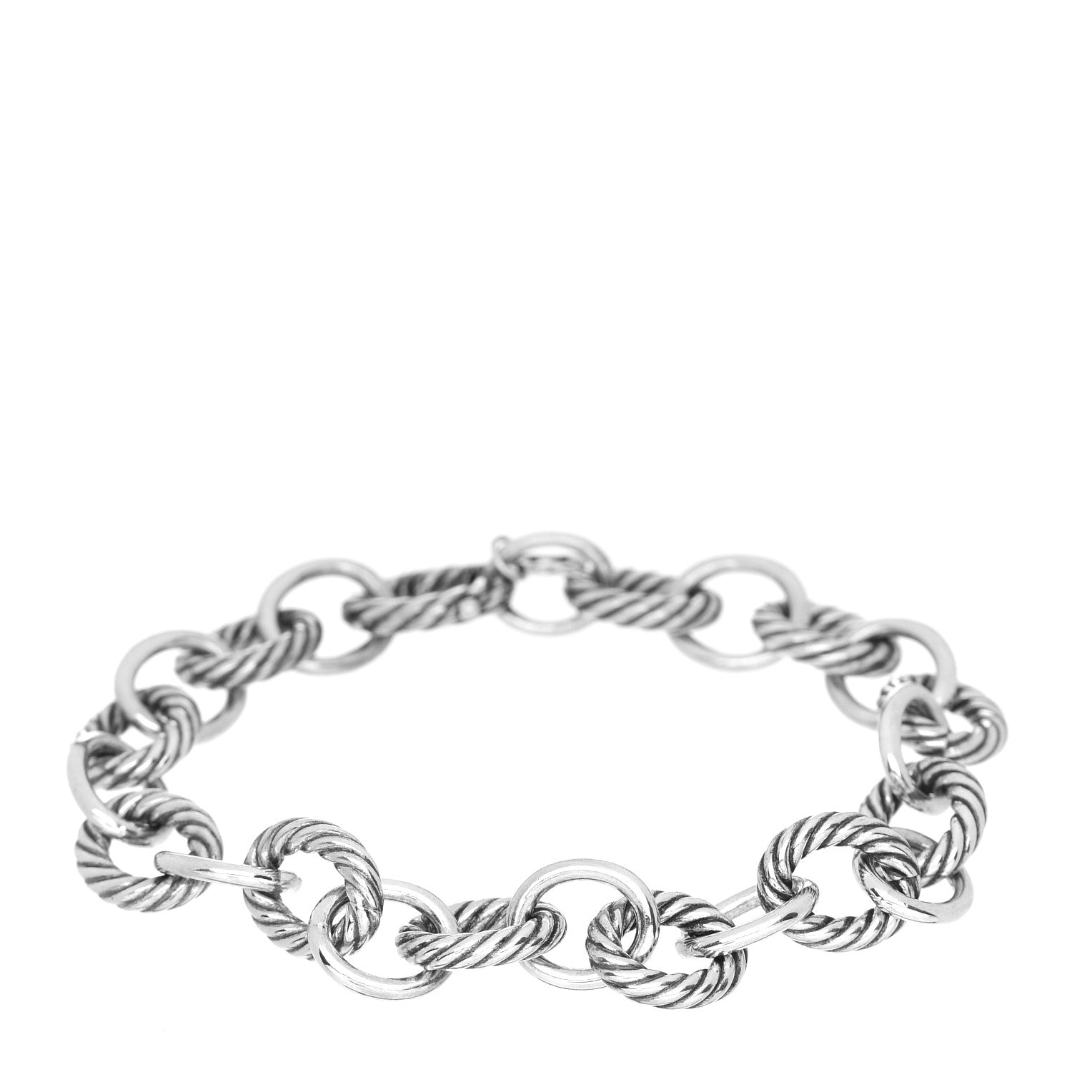 David Yurman Sterling Silver 10mm Medium Oval Link Bracelet 1 of 3