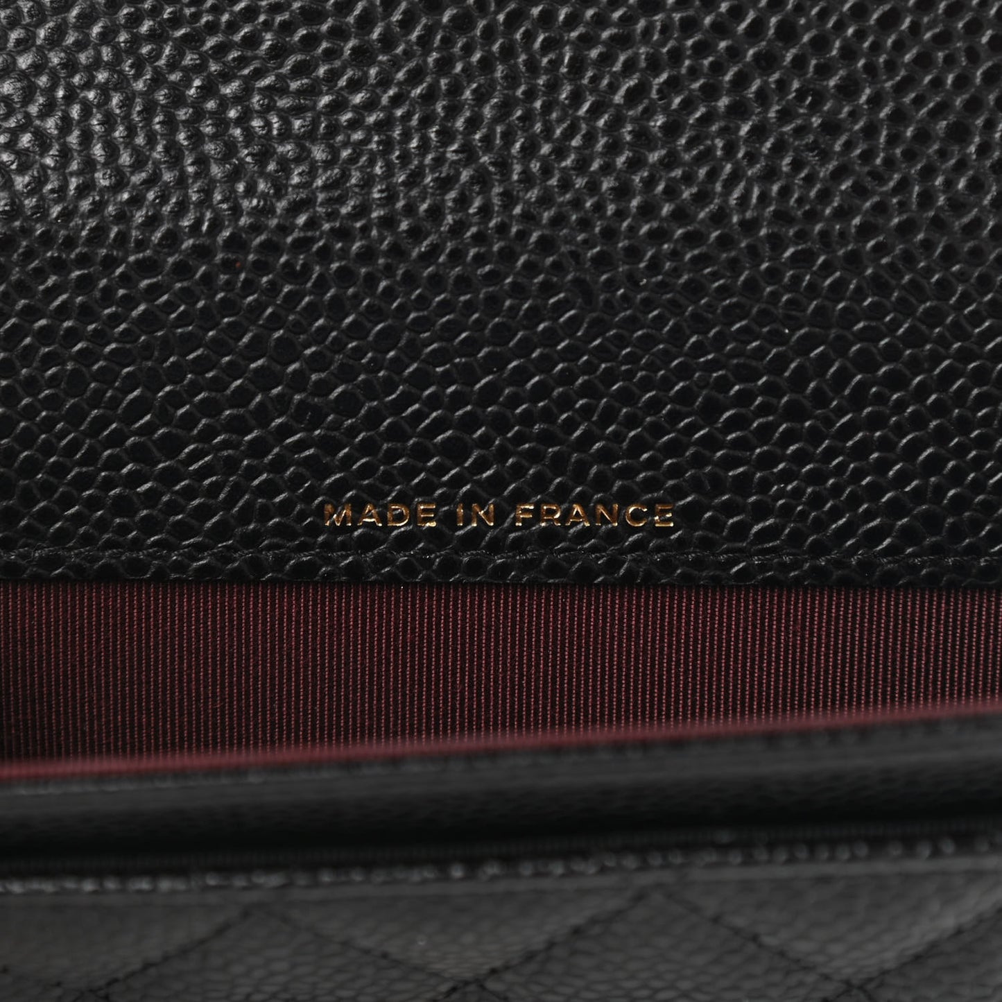 Caviar Quilted Flap Card Holder Black