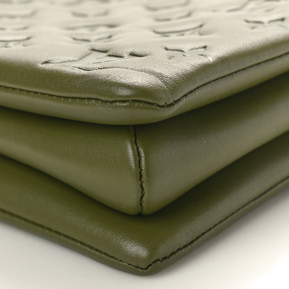 Louis Vuitton Lambskin Embossed Monogram Coussin MM Khaki 9 of 9
