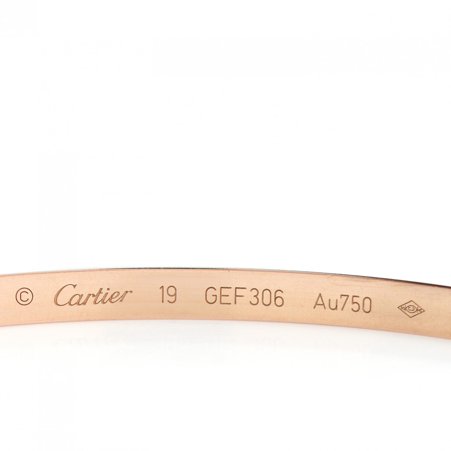 Cartier 18K Pink Gold Diamond Small LOVE Paved Bracelet 19 4 of 5
