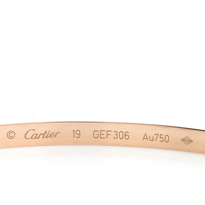 Cartier 18K Pink Gold Diamond Small LOVE Paved Bracelet 19 4 of 5