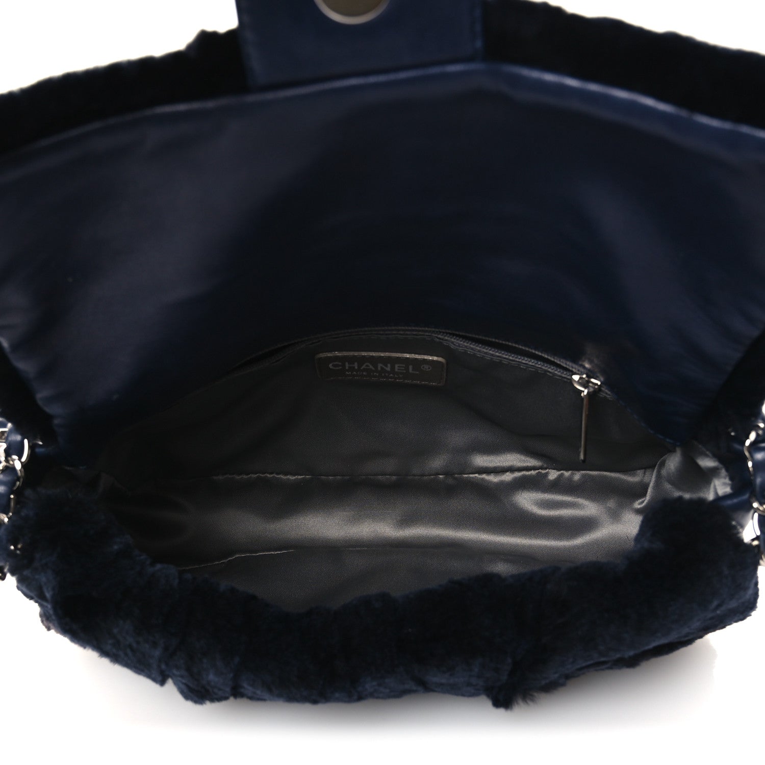 Chanel Lapin Rabbit Fur Flap Blue 5 of 10