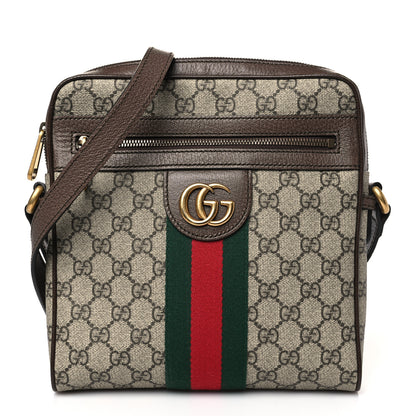 Gucci GG Supreme Monogram Web Small Ophidia Messenger Bag Brown 1 of 9