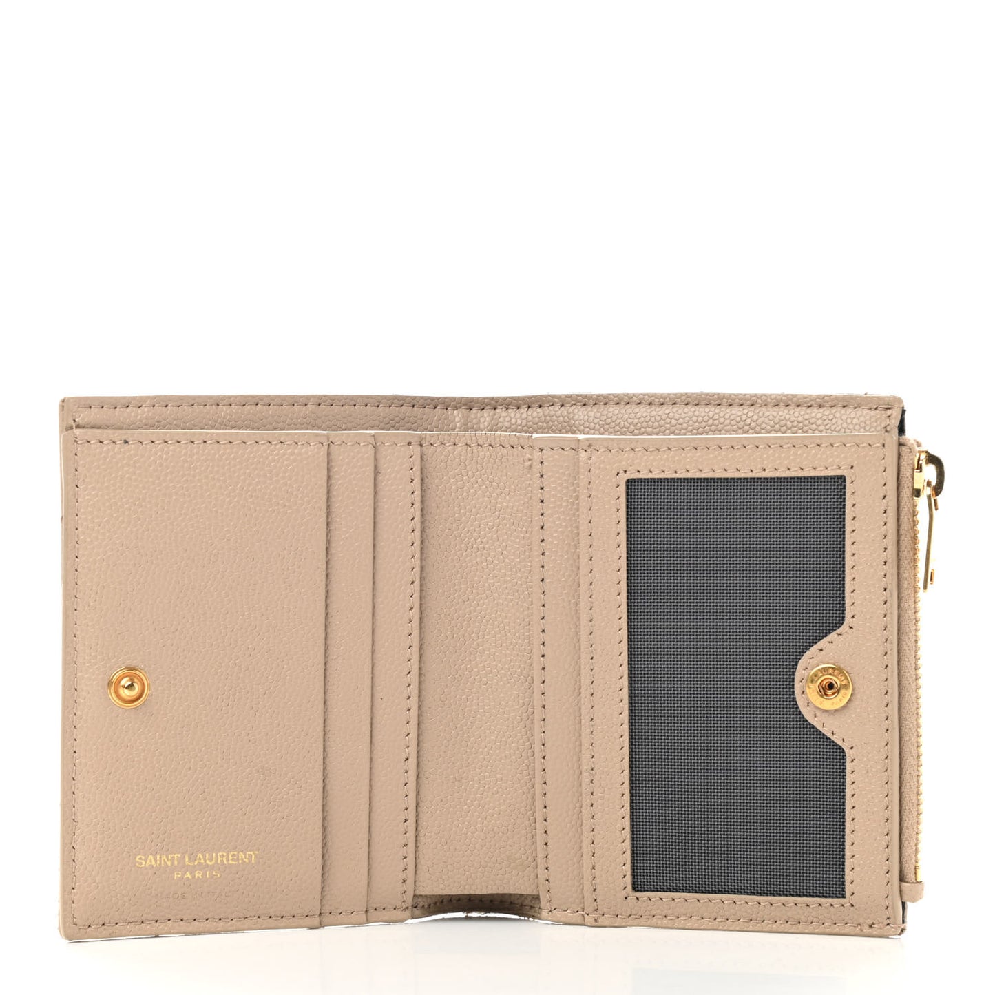 Grain De Poudre Matelasse Chevron Monogram Zipped Card Case Nude Powder