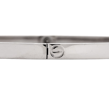 Cartier 18K White Gold Small LOVE Bracelet 18 5 of 8