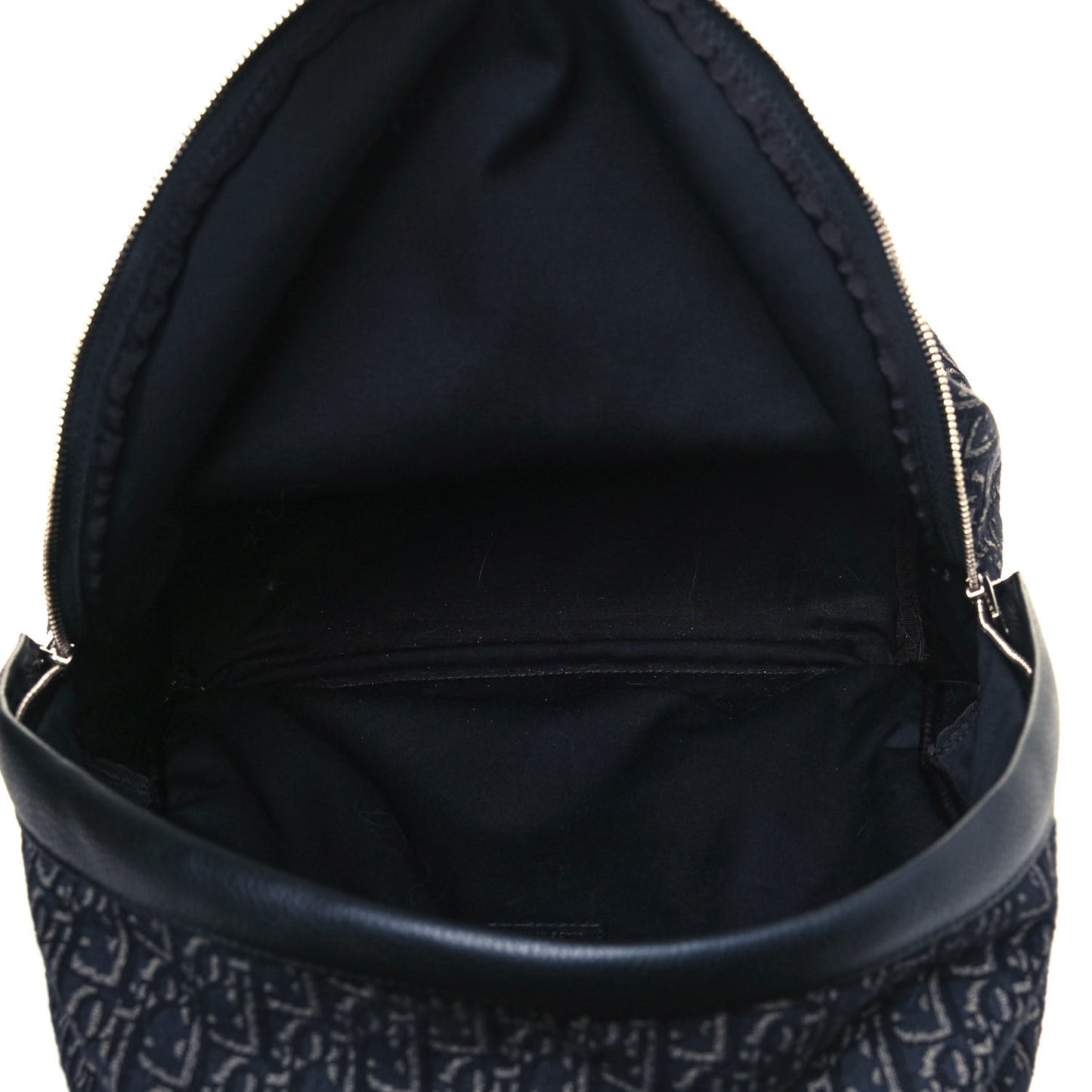 Oblique Calfskin Rider Backpack Black