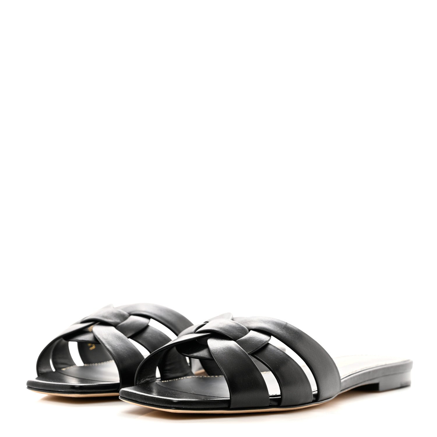 Saint Laurent Calfskin Tribute 05 Slide Sandals 37 3 of 9