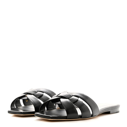 Saint Laurent Calfskin Tribute 05 Slide Sandals 37 3 of 9