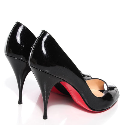 Christian Louboutin Patent Yoyo 100 Pumps 40 Black Grease 4 of 7