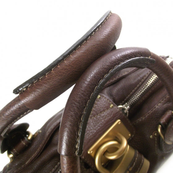 Leather Paddington Satchel Brown