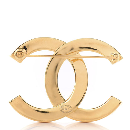 Chanel Metal Paris Button CC Large Brooch Gold 2 of 4