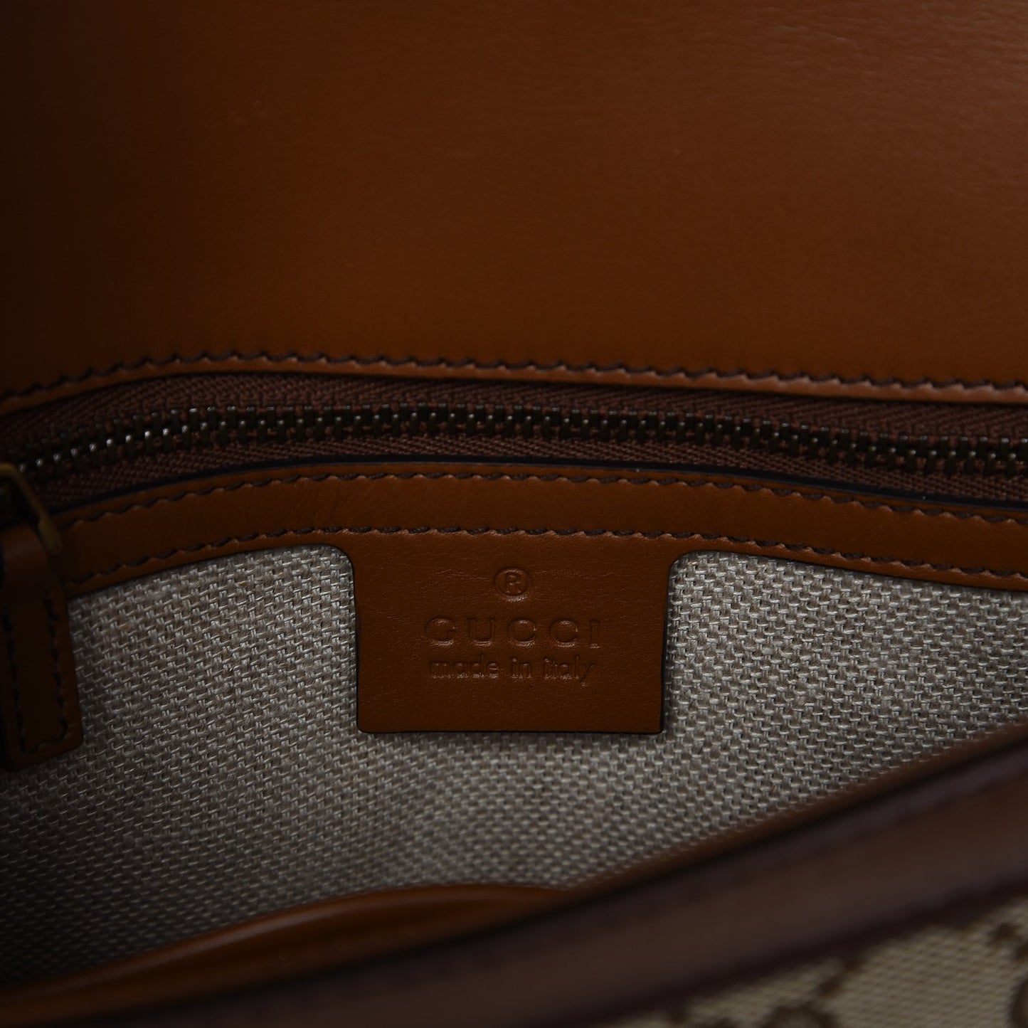 Monogram Medium Lady Web Shoulder Bag Beige Cuir